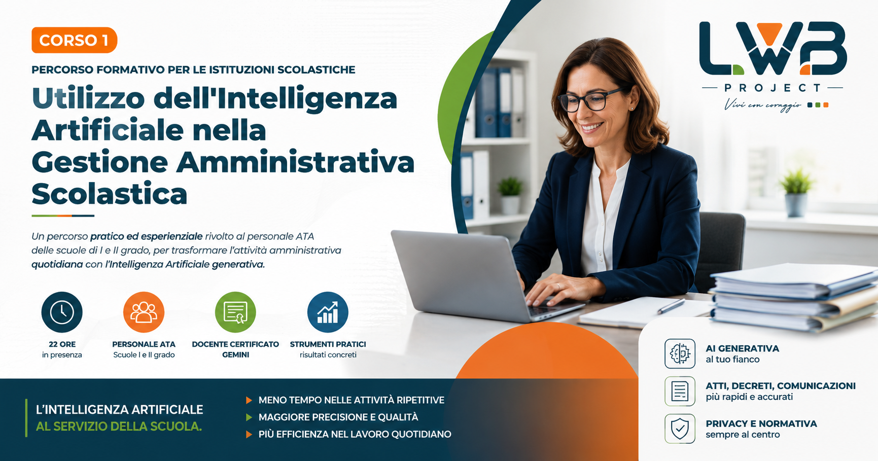 Copertina del corso Utilizzo dell’Intelligenza Artificiale nella Gestione Amministrativa Scolastica